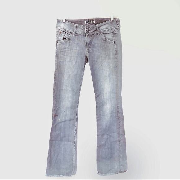 Hudson Jeans Lowrise Bootcut Light Gray Wash Flap Pockets Retro Size 28 - Picture 1 of 13